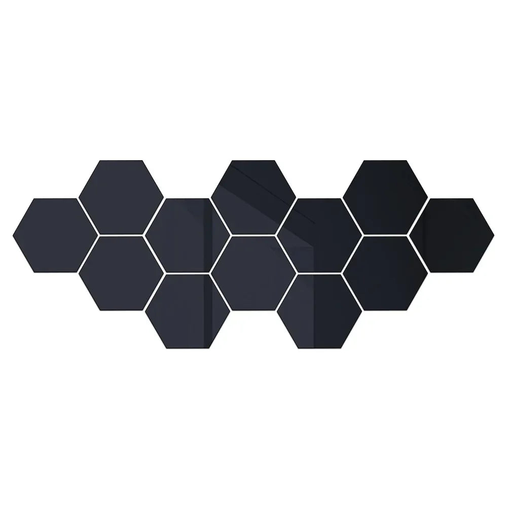 Hexagon Acrylic Mirror Wall Stickers