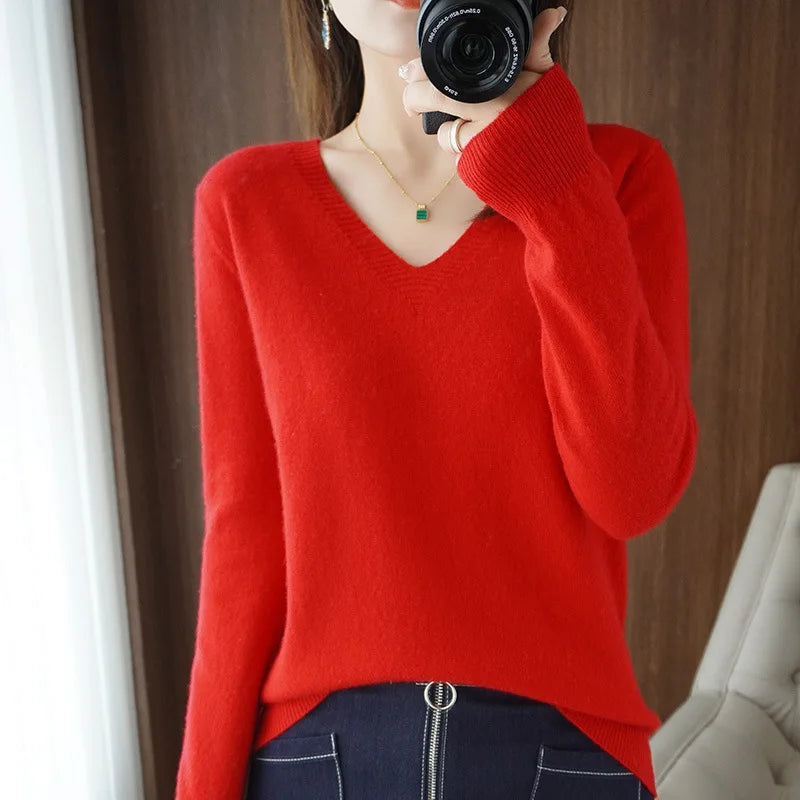 Women’s Cashmere V-Neck Sweater