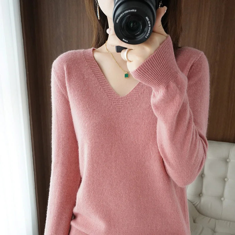 Women’s Cashmere V-Neck Sweater