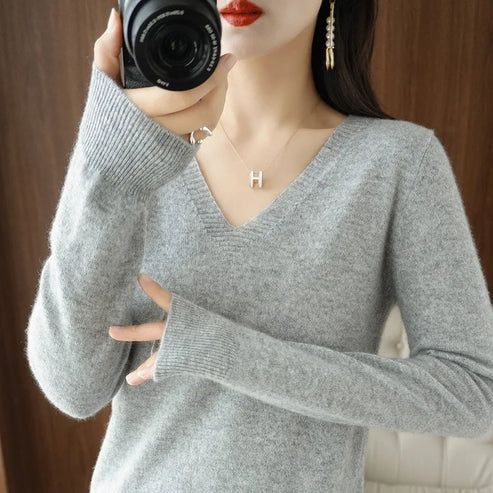 Women’s Cashmere V-Neck Sweater
