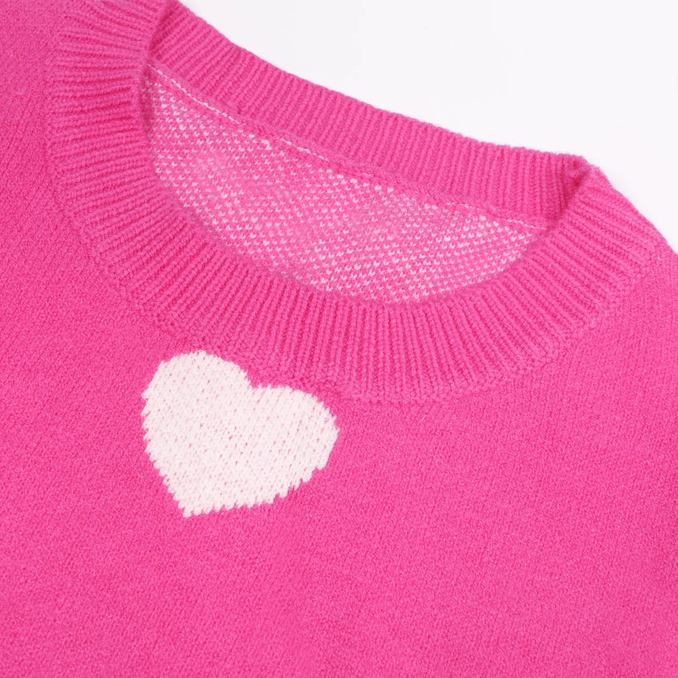 Women’s Heart Pattern Knit Sweater