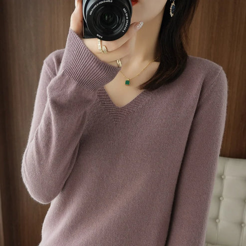 Women’s Cashmere V-Neck Sweater