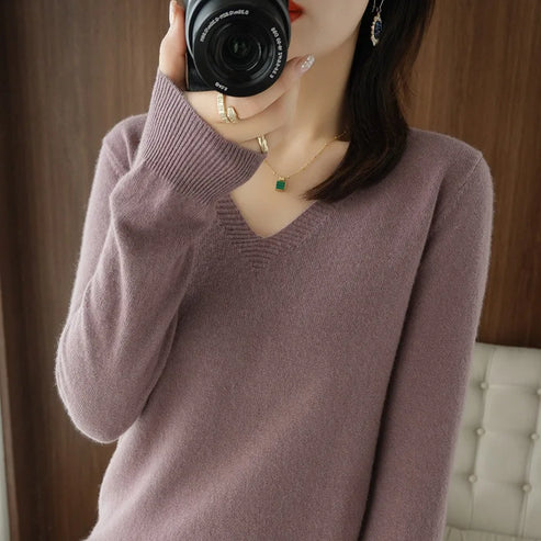 Women’s Cashmere V-Neck Sweater