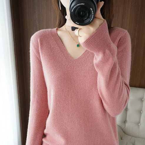 Women’s Cashmere V-Neck Sweater