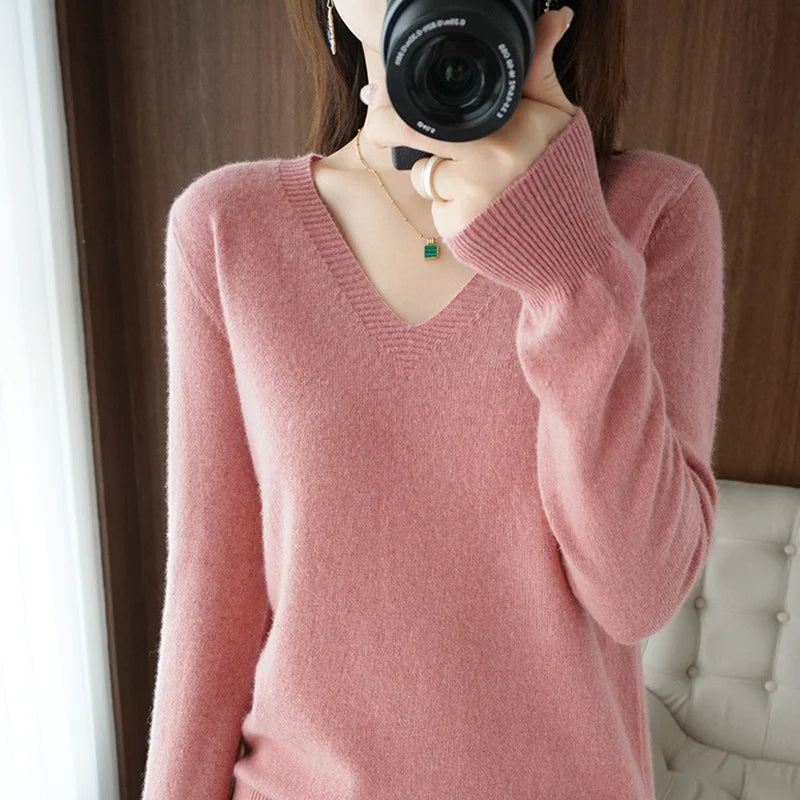 Women’s Cashmere V-Neck Sweater