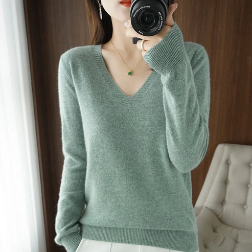 Women’s Cashmere V-Neck Sweater
