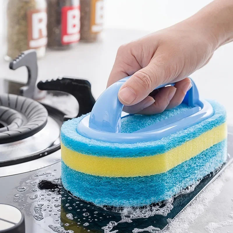 Handled Household Cleaning Sponge Brush