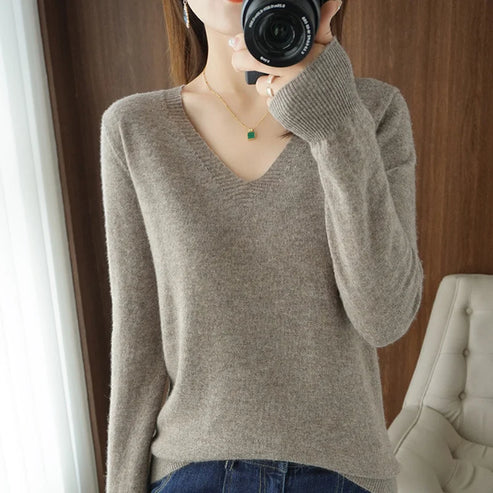 Women’s Cashmere V-Neck Sweater