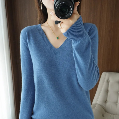 Women’s Cashmere V-Neck Sweater